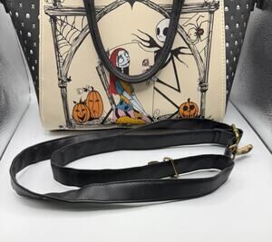 Loungefly The Nightmare Before Christmas Jack & Sally Graveyard Satchel Bag